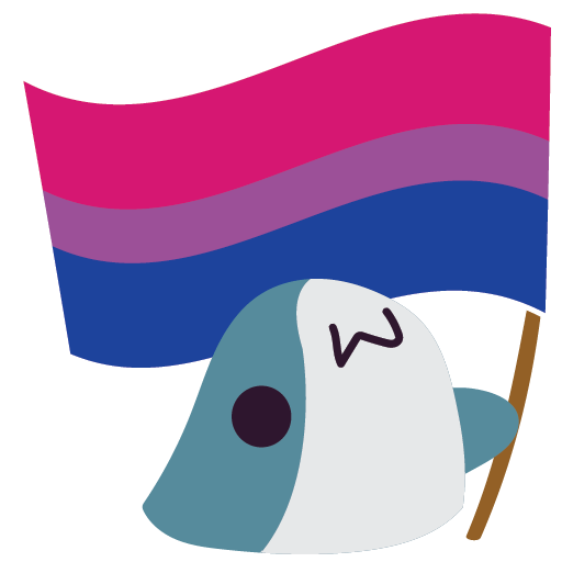 blobhaj, flag, bisexual