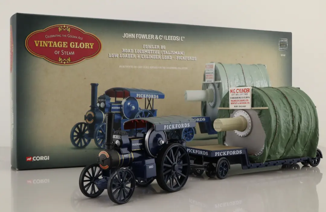 Corgi Toy of the Traction Engine Pulling an M.G. Cylinder