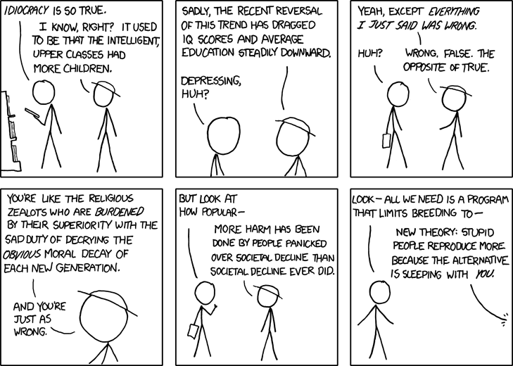 xkcd - Idiocracy