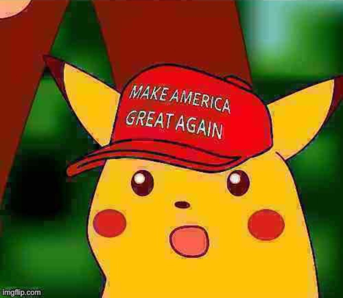 Surprised MAGA Pikachu